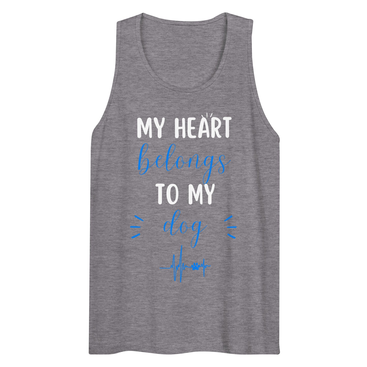 My Heart Belongs to My Dog Men’s Premium Tank Top