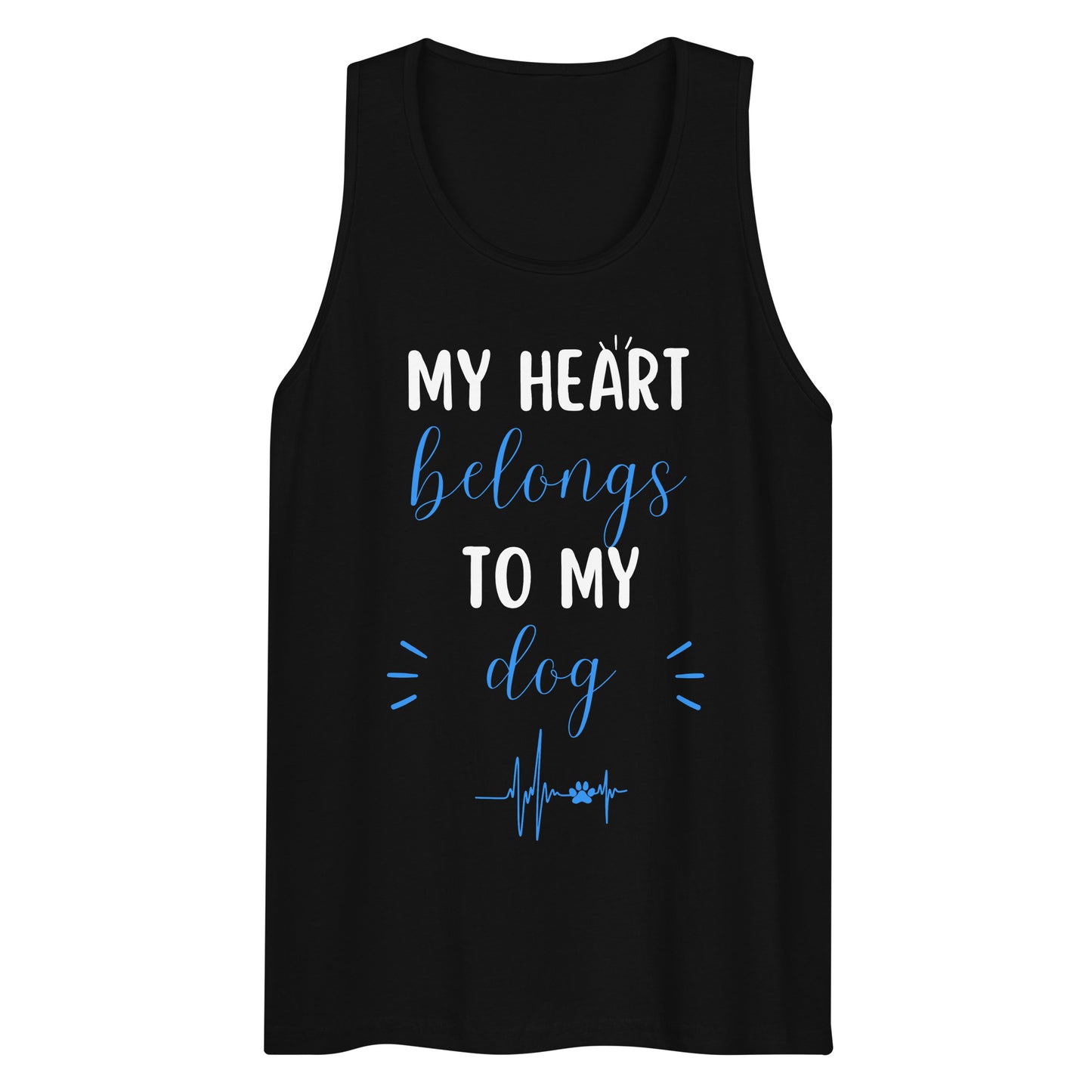 My Heart Belongs to My Dog Men’s Premium Tank Top