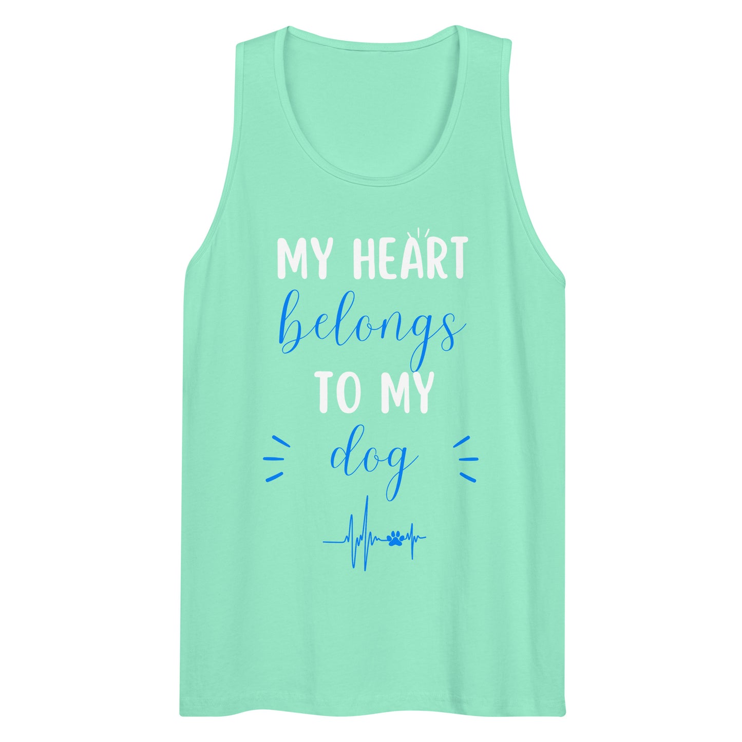 My Heart Belongs to My Dog Men’s Premium Tank Top