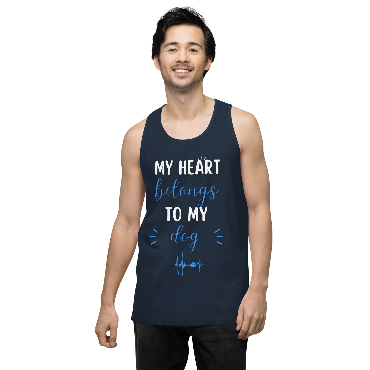 My Heart Belongs to My Dog Men’s Premium Tank Top