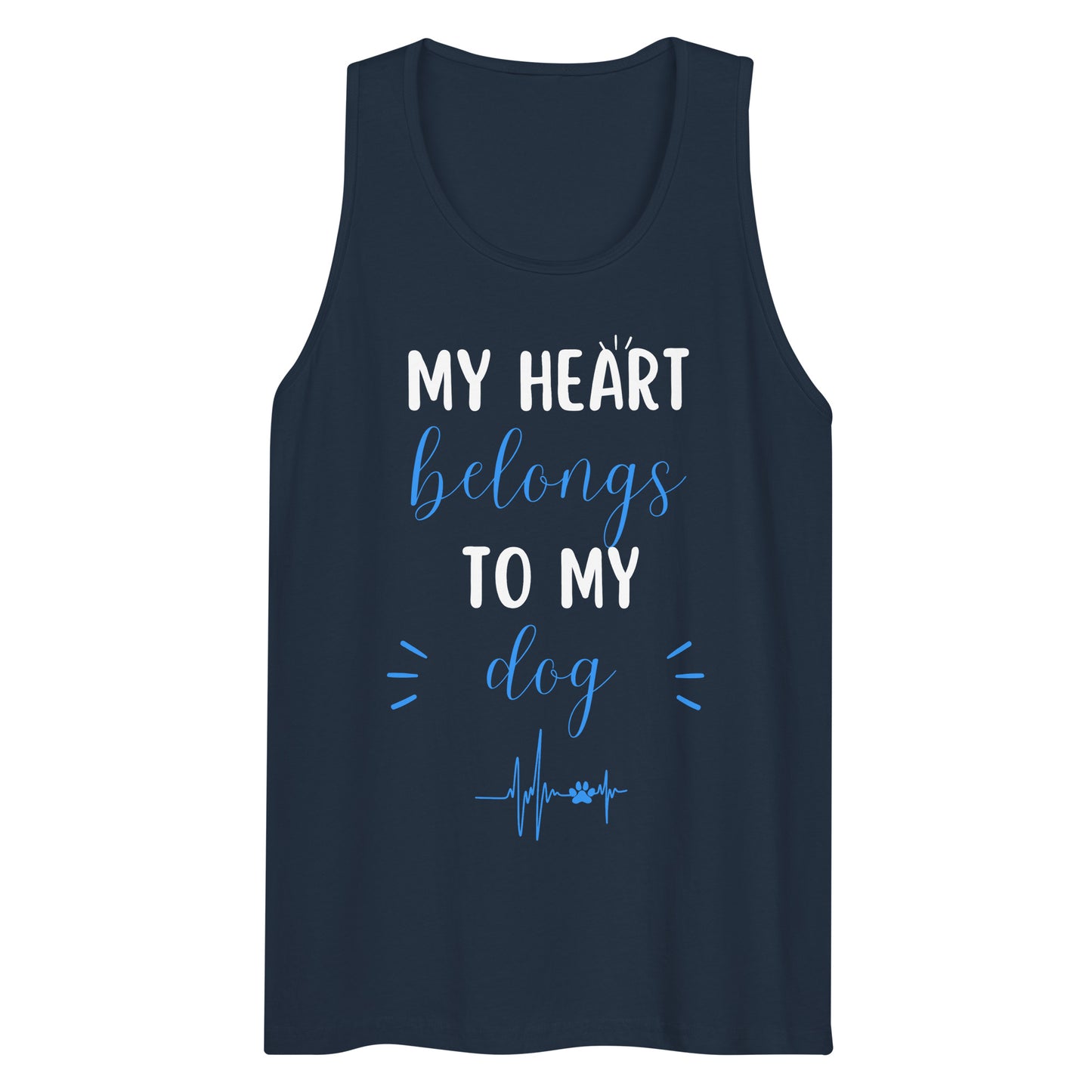 My Heart Belongs to My Dog Men’s Premium Tank Top