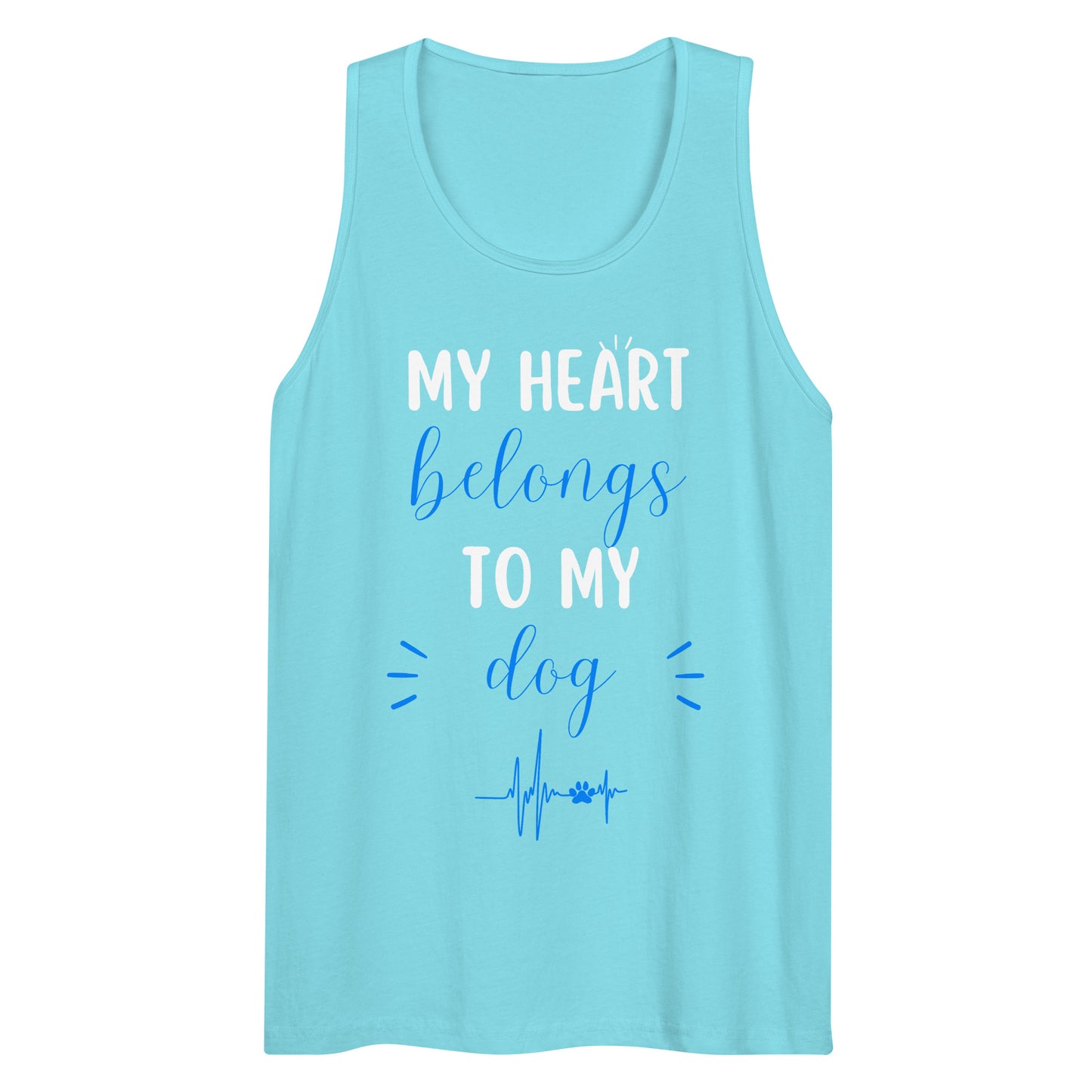 My Heart Belongs to My Dog Men’s Premium Tank Top