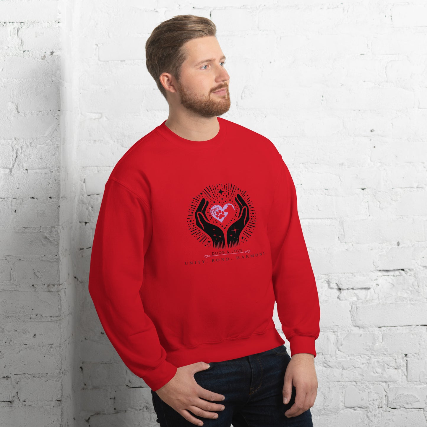 Unisex Dogs & Love: A Pawfect Bond Sweatshirt