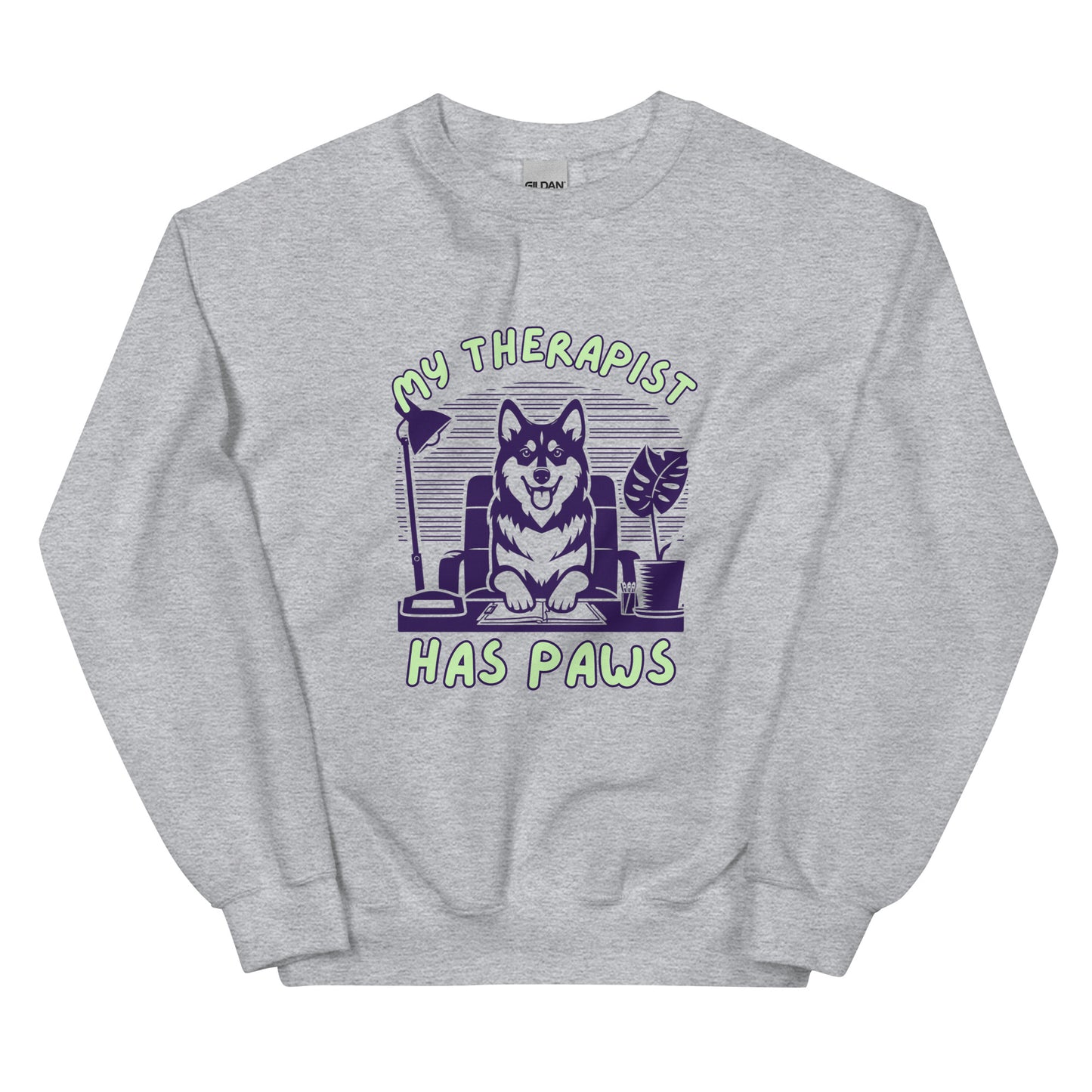 Unisex My Therapist Has Paws Sweatshirt