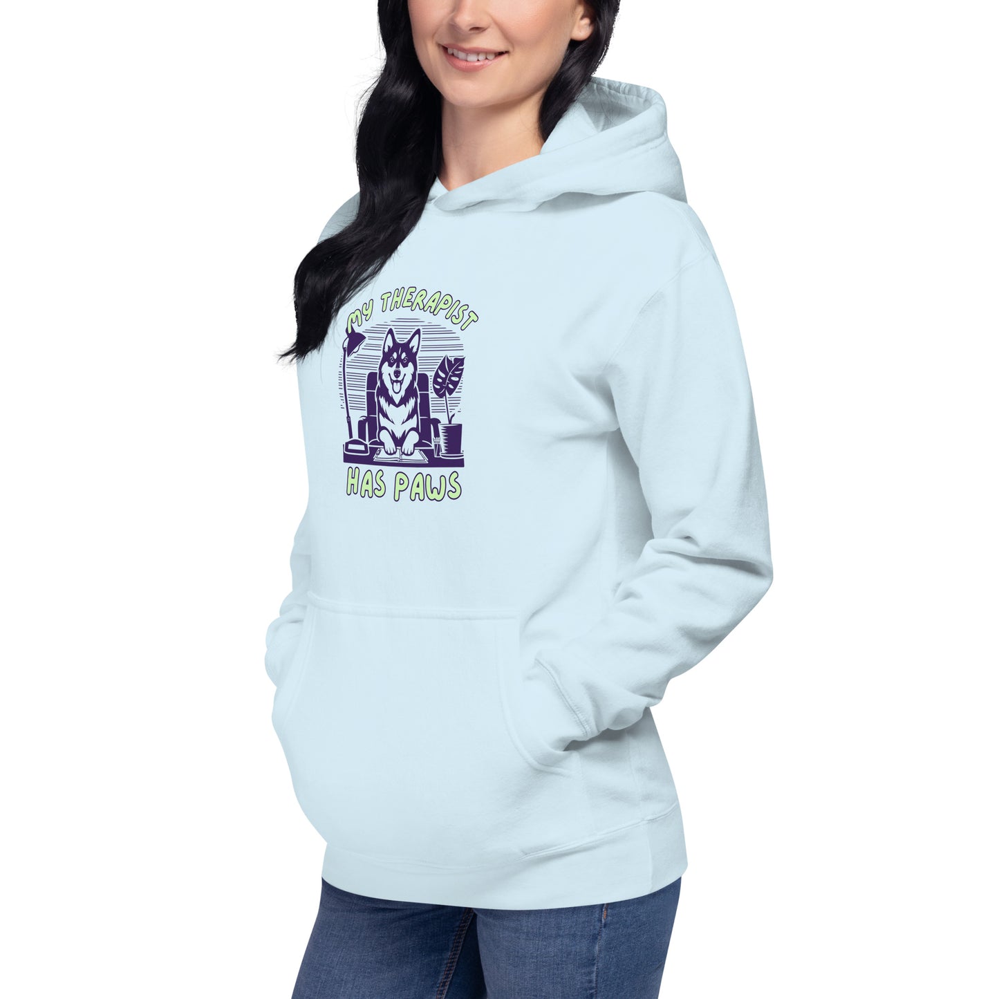 Unisex My Therapist Has Paws Hoodie