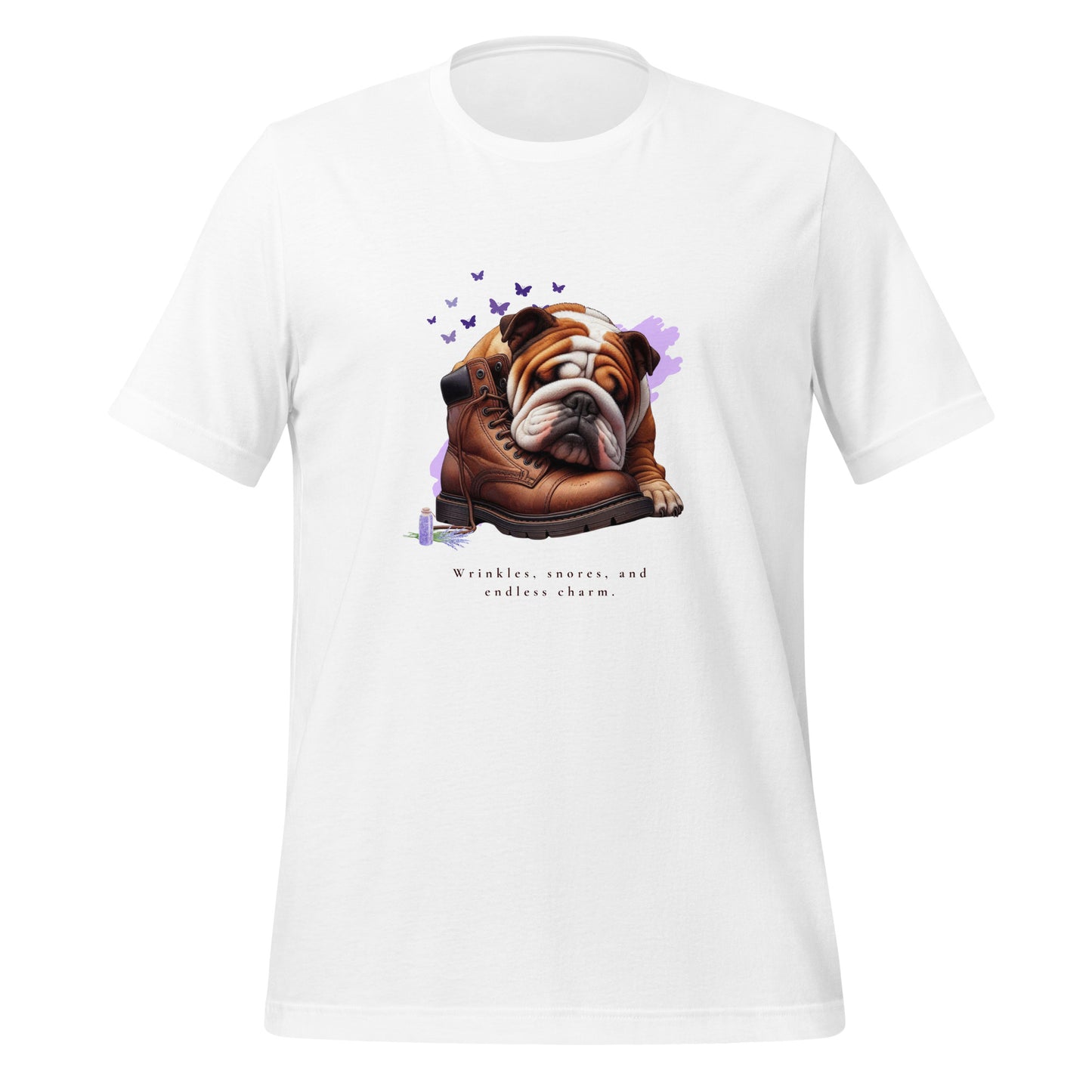 Camiseta unisex con el encanto infinito del bulldog inglés