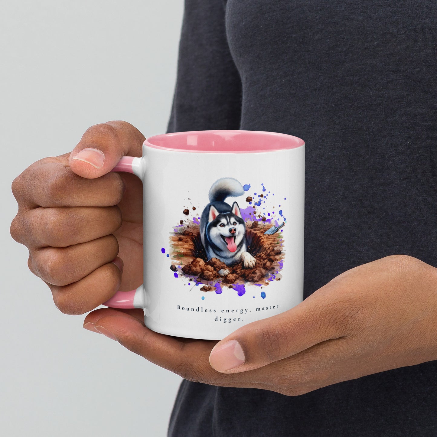 Taza Husky Master Digger con color en el interior