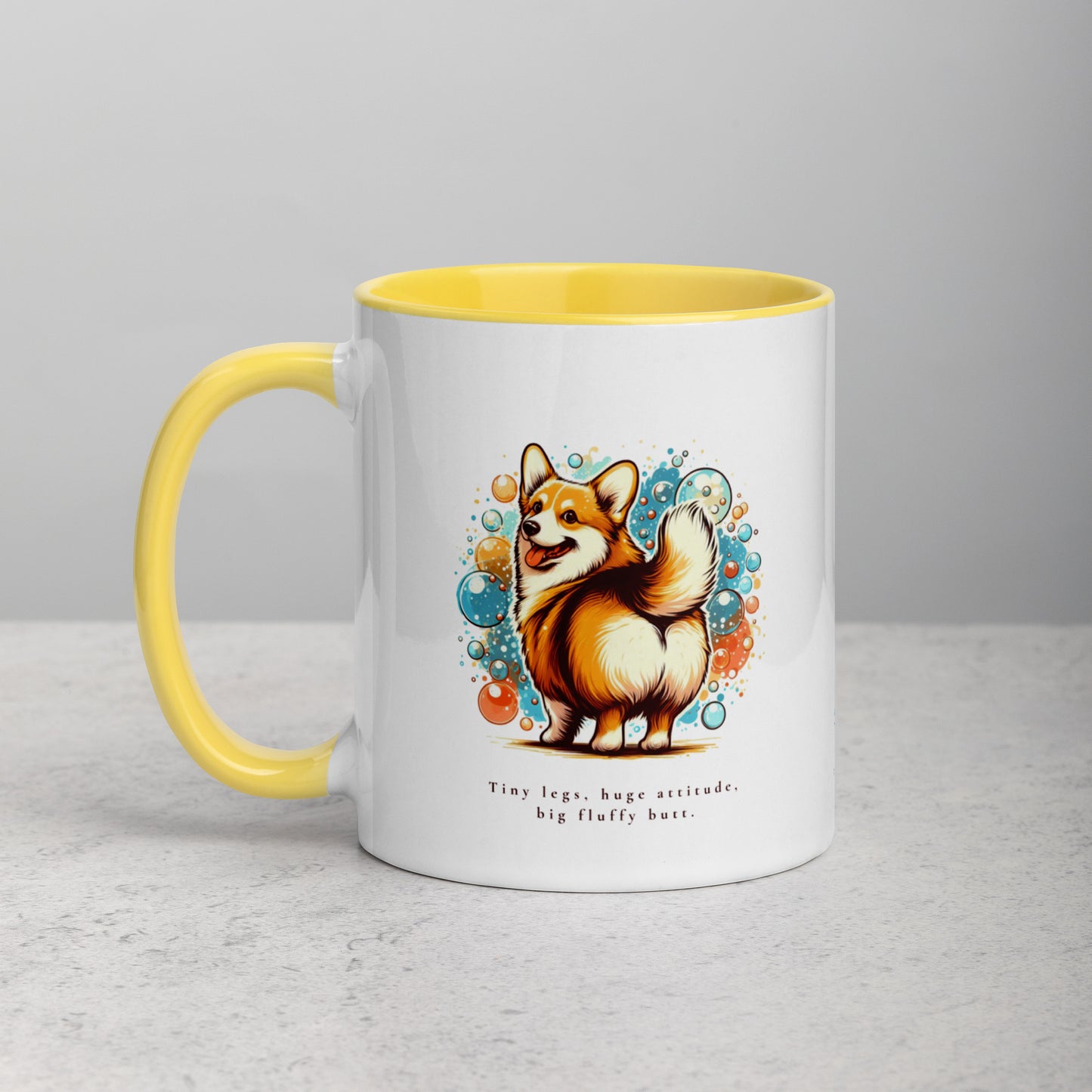 Corgi Huge Attitude Mug with Color Inside