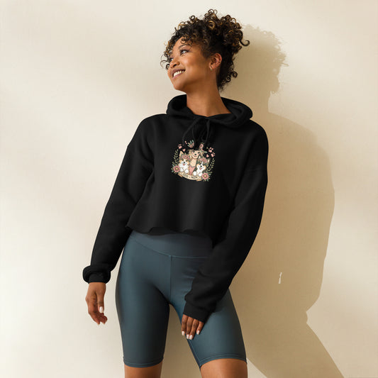 Sudadera corta con capucha Dog Mom