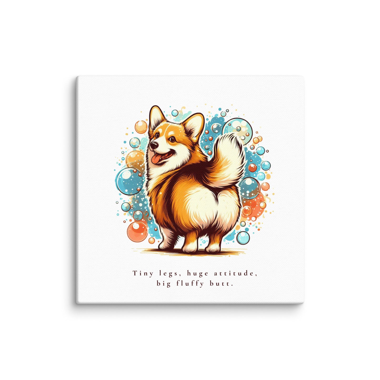 Corgi Huge Attitude Canvas