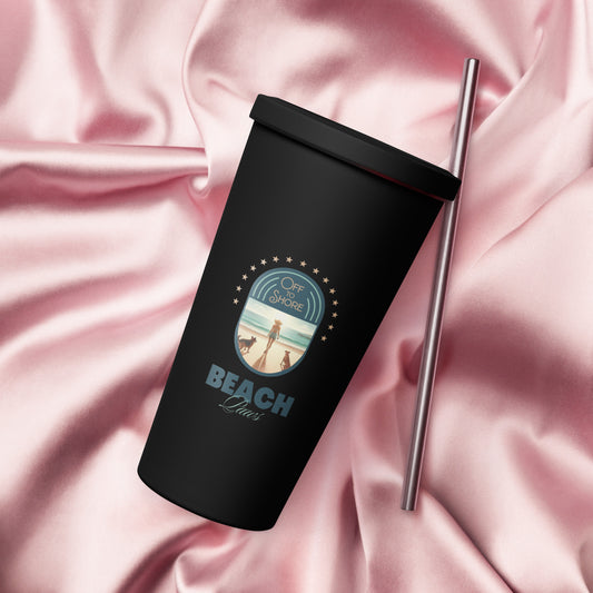 Beach Paws Insulated Tumbler with Straw