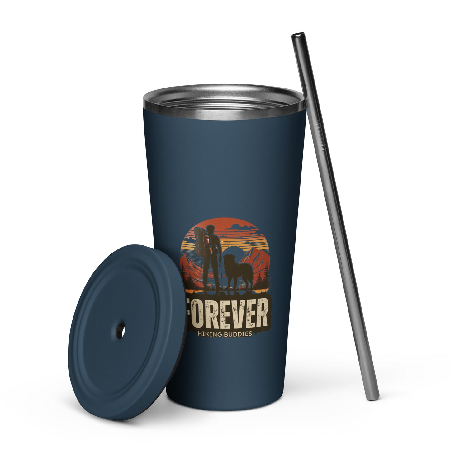 Forever Hiking Buddies Insulated Tumbler with Straw