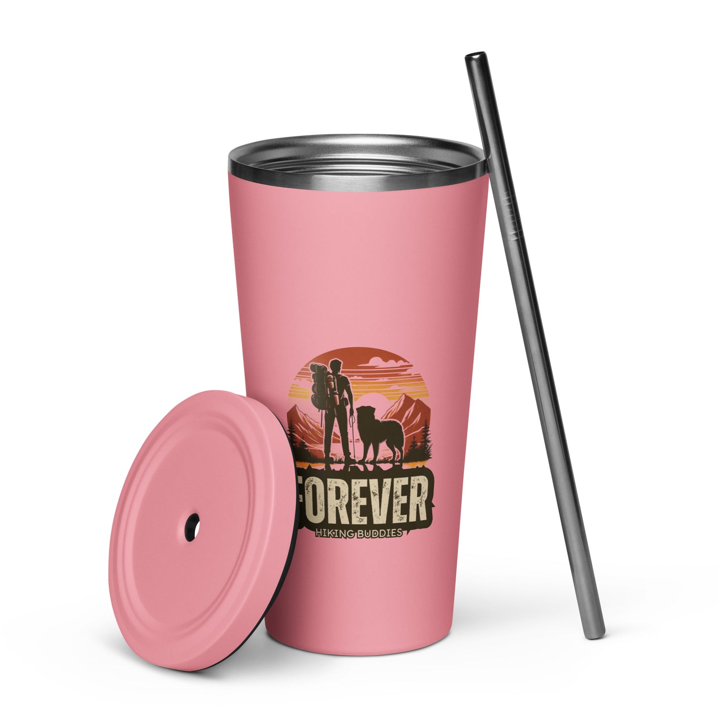 Forever Hiking Buddies Insulated Tumbler with Straw