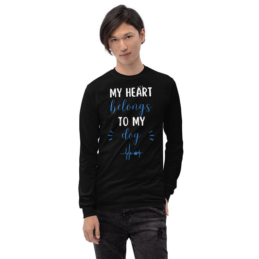 My Heart Belongs to My Dog Men’s Long Sleeve Shirt