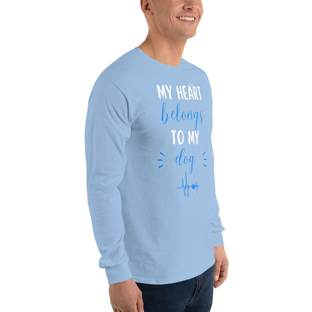 My Heart Belongs to My Dog Men’s Long Sleeve Shirt