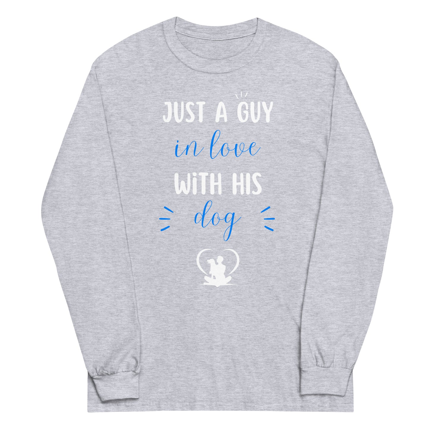 Just a Boy in Love with His Dog Men’s Long Sleeve Shirt