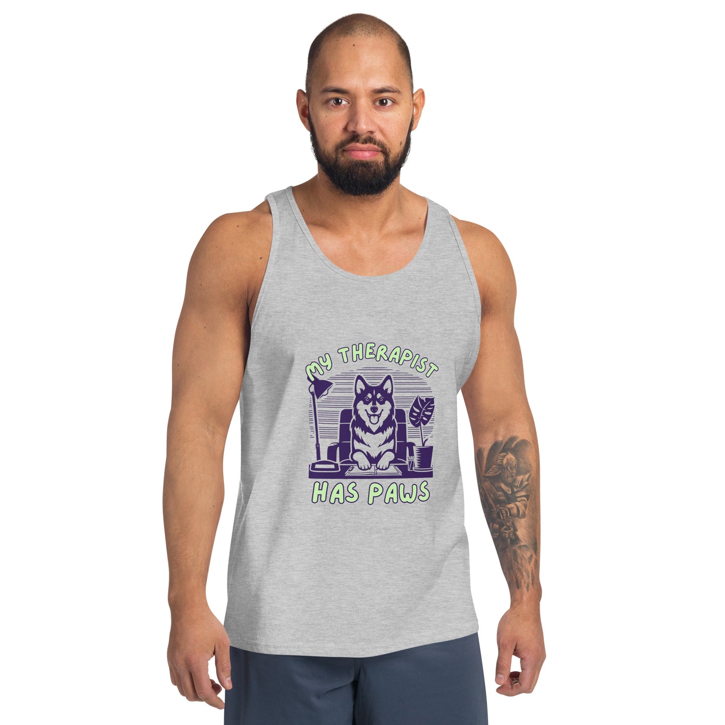 My Therapist Has Paws Men's Tank Top