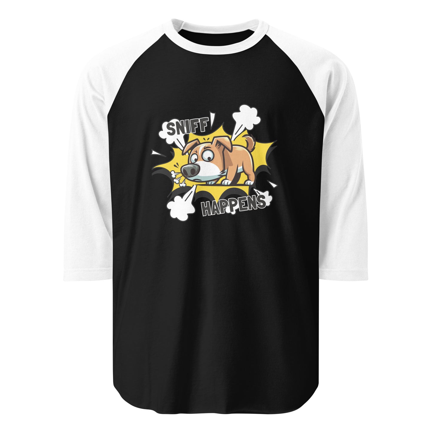 Sniff Happens 3/4 Sleeve Raglan Shirt