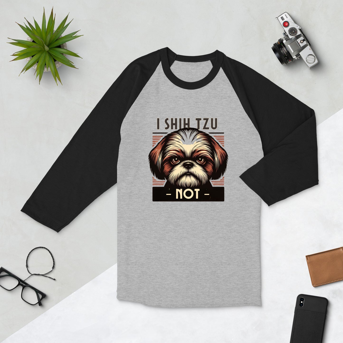 I Shih Tzu Not 3/4 Sleeve Raglan Shirt