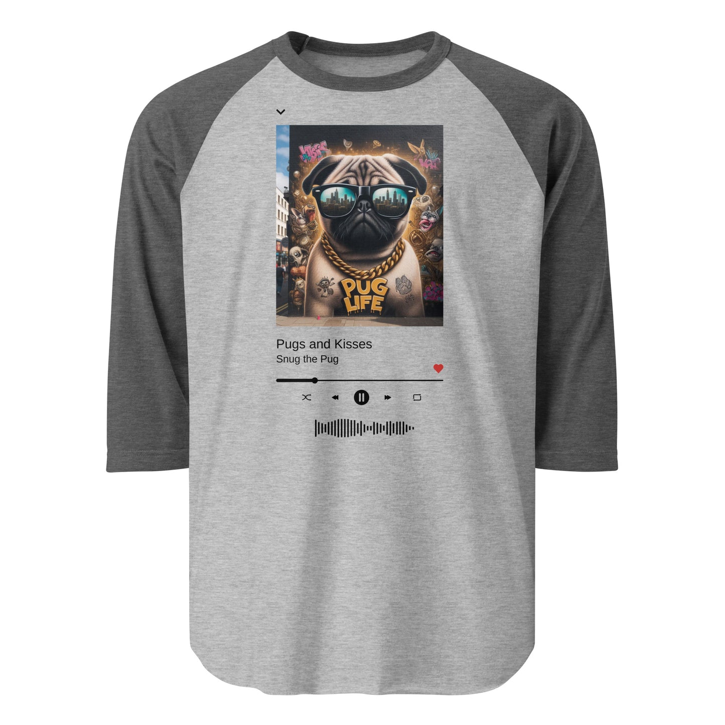 Pug Life 3/4 Sleeve Raglan Shirt