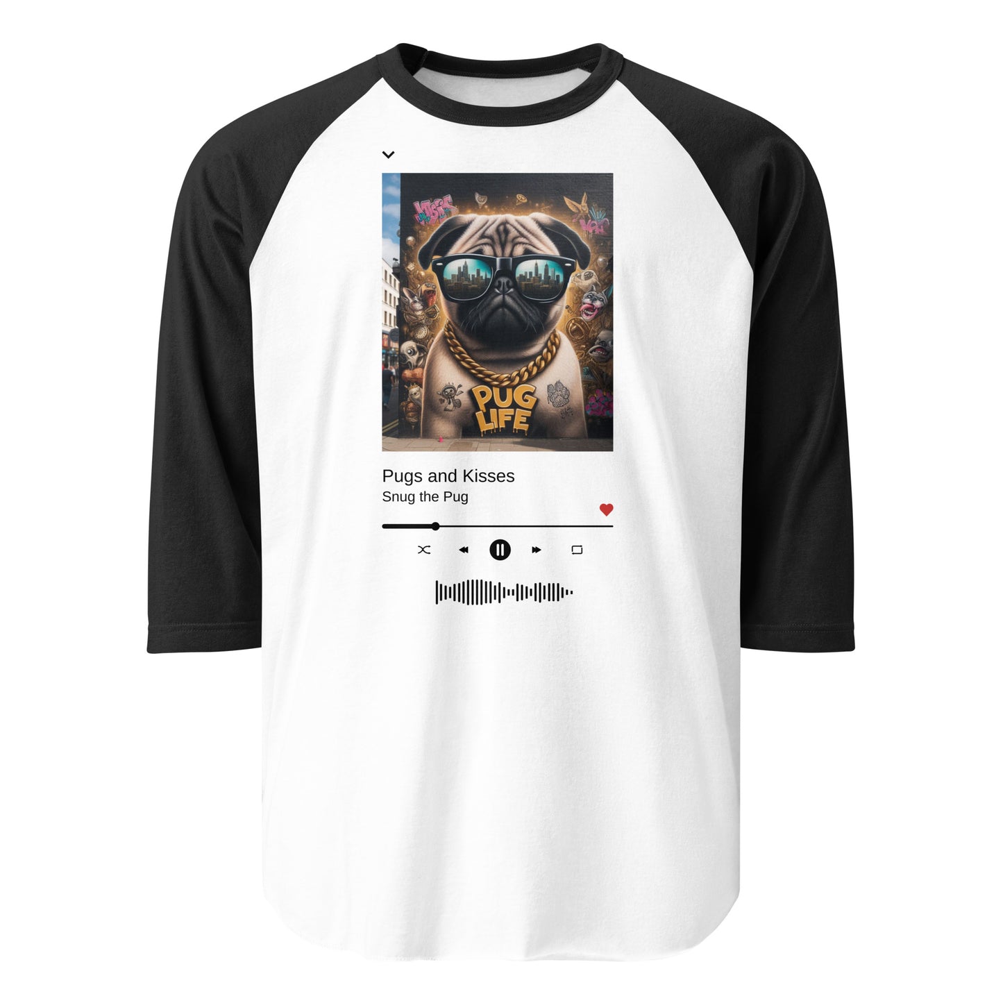 Pug Life 3/4 Sleeve Raglan Shirt