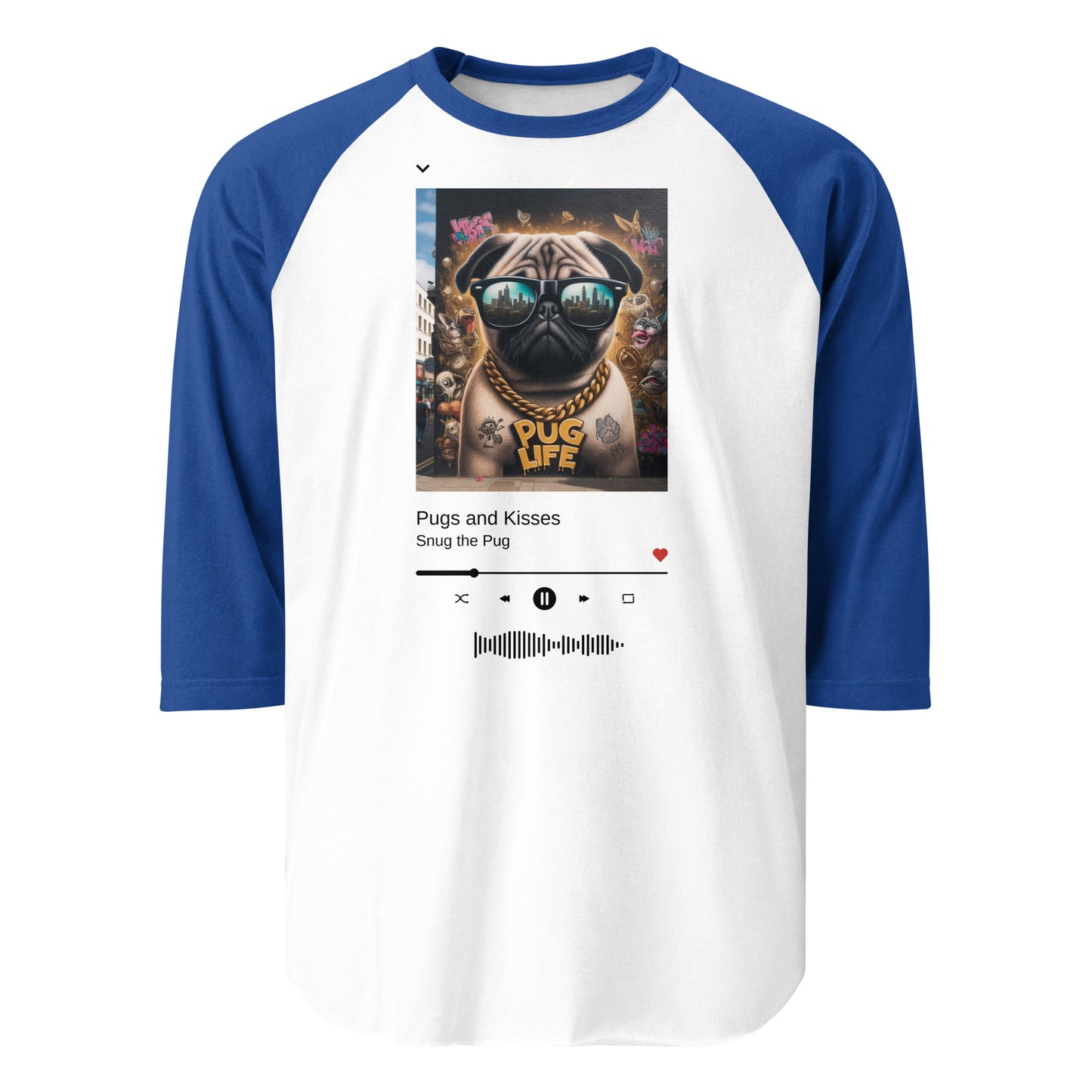 Pug Life 3/4 Sleeve Raglan Shirt