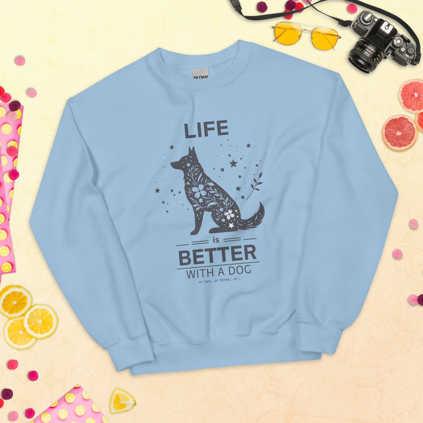 Life is Better with a Dog… or Two… Unisex Sweatshirt