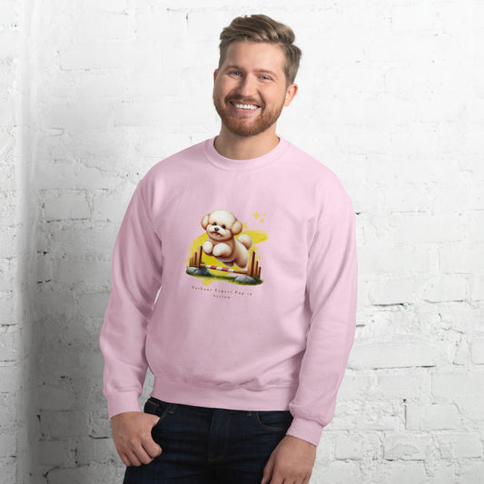 Parkour Expert Pup in Action Unisex Crew Neck Sweatshirt