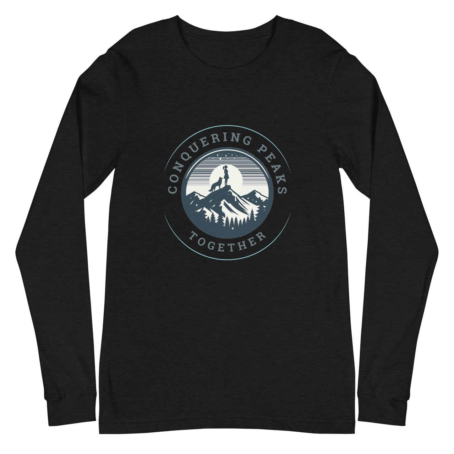 Conquering Peaks Together Unisex Long Sleeve Tee