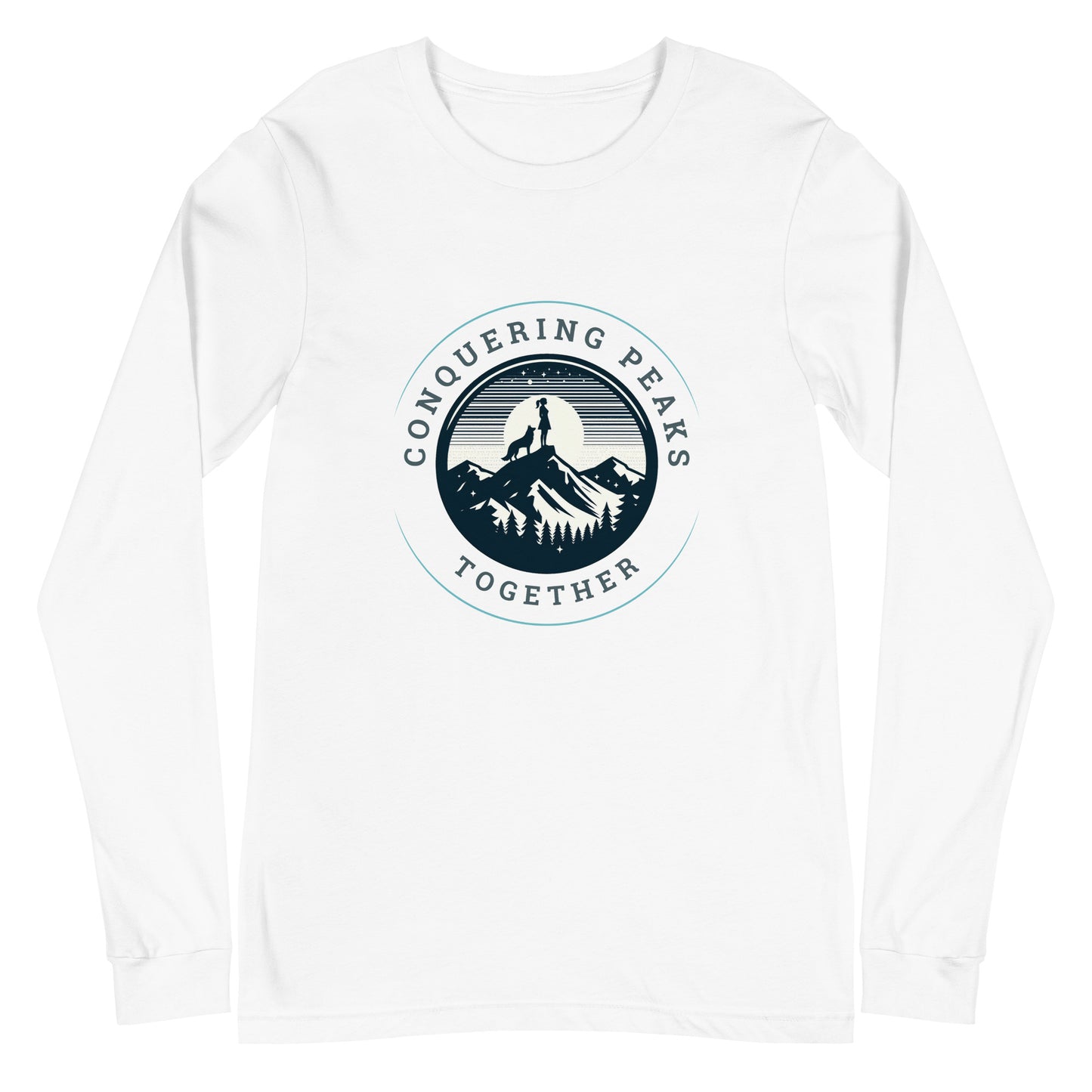 Conquering Peaks Together Unisex Long Sleeve Tee