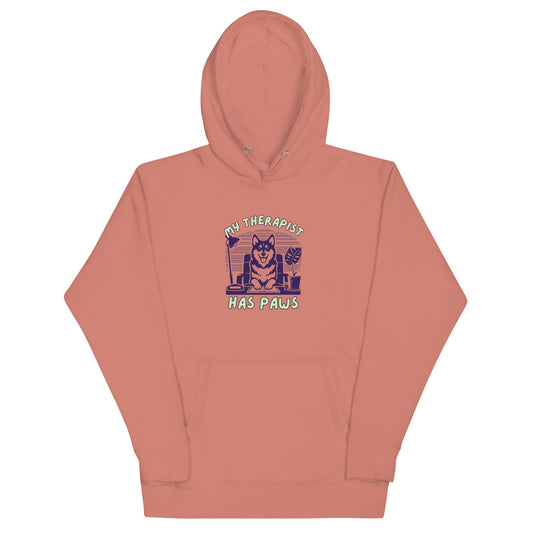 Unisex My Therapist Has Paws Hoodie