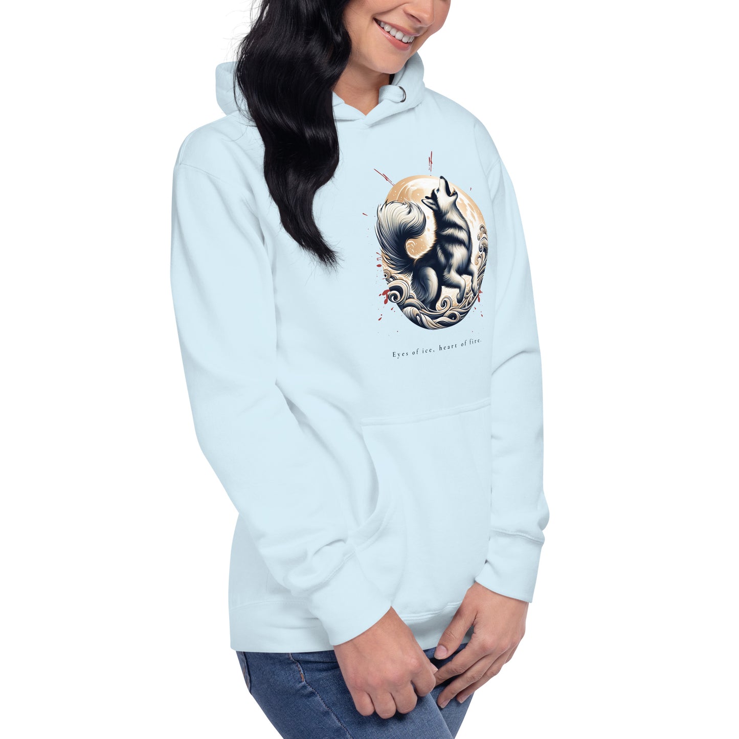 Husky Moon Unisex Hoodie