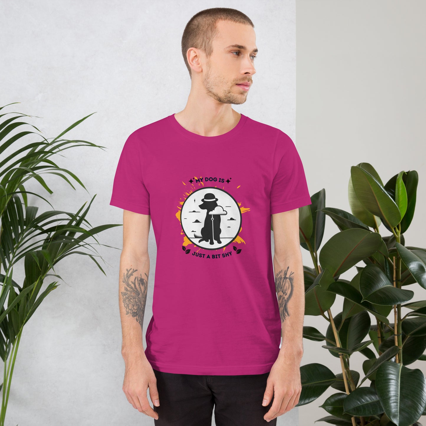 My Dog Is Just a Bit Shy Unisex T-Shirt