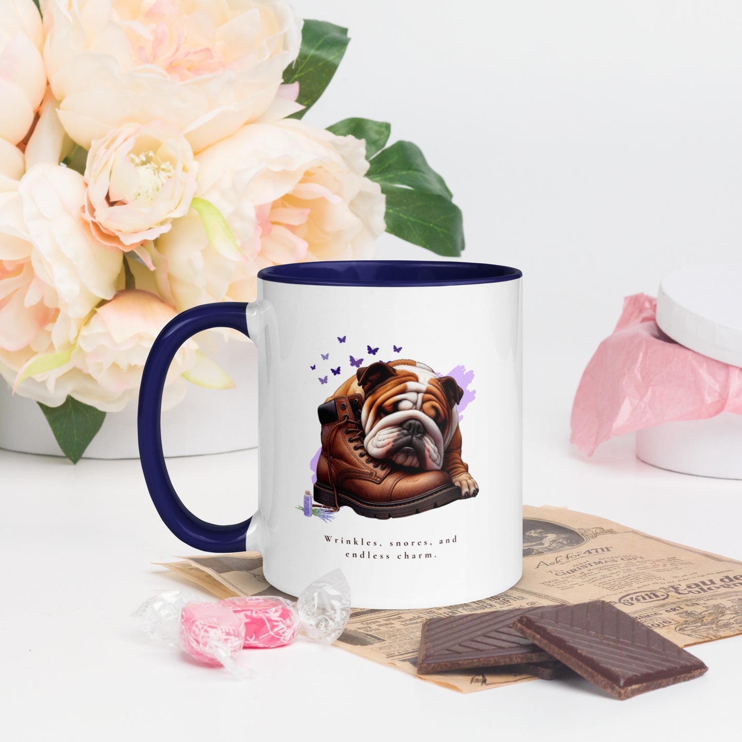 Endless Charm English Bulldog Mug with Color Inside