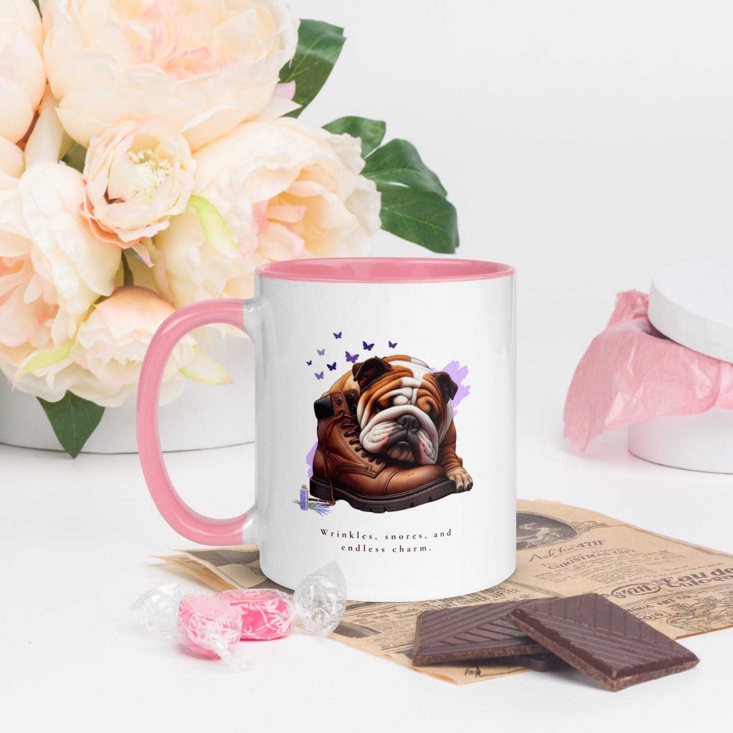 Endless Charm English Bulldog Mug with Color Inside