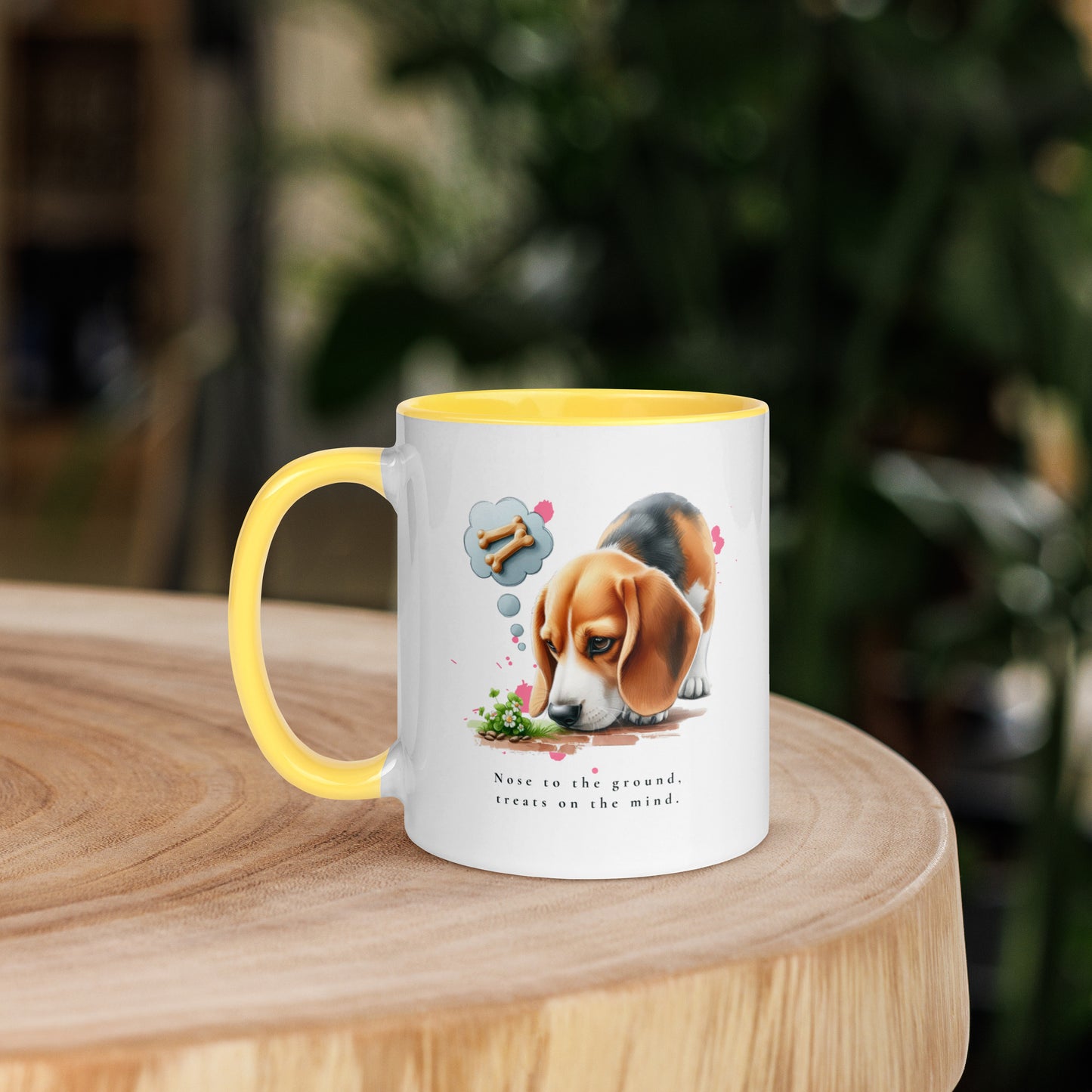 Beagle Nose To The Ground Mug with Color Inside