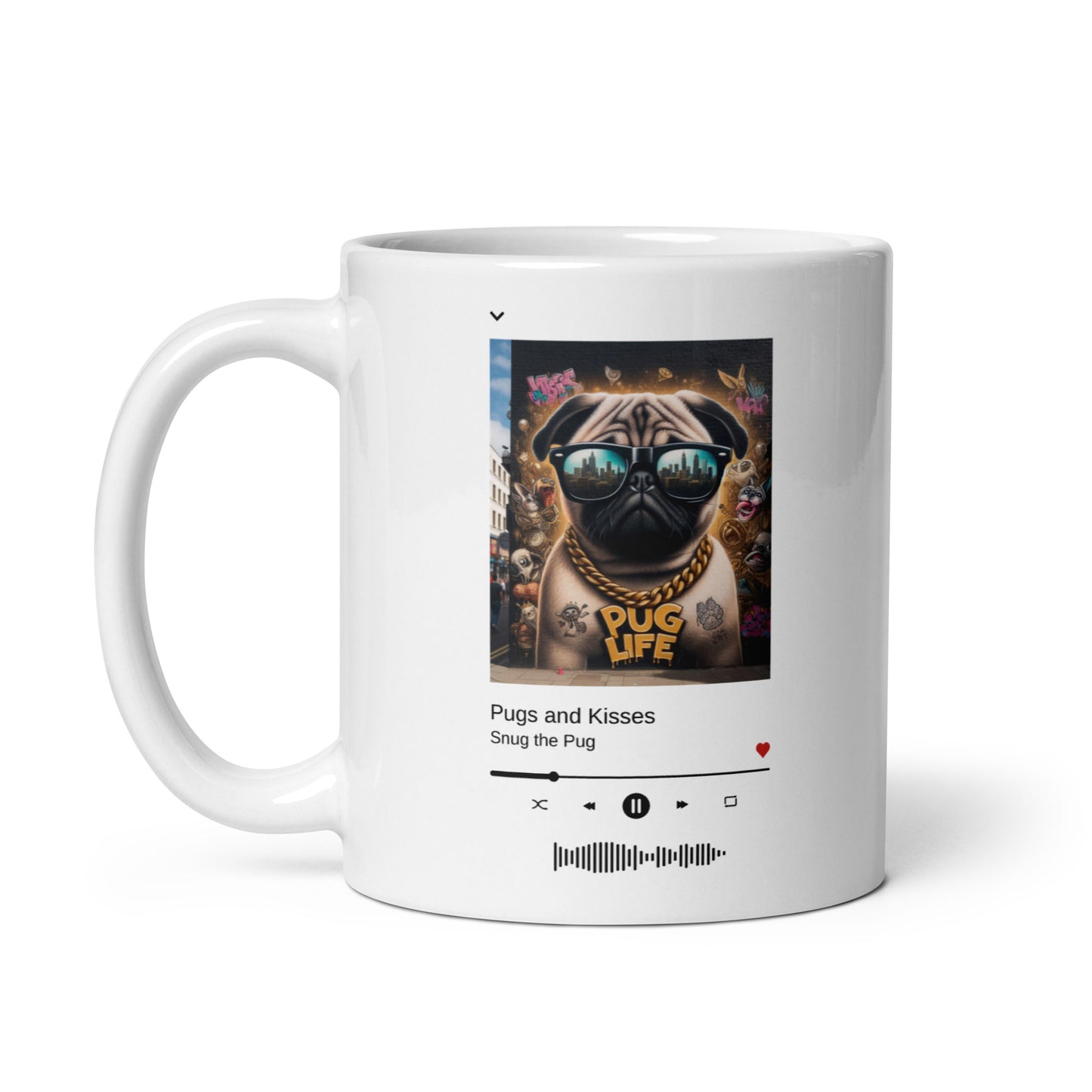 Pug Life White Glossy Mug