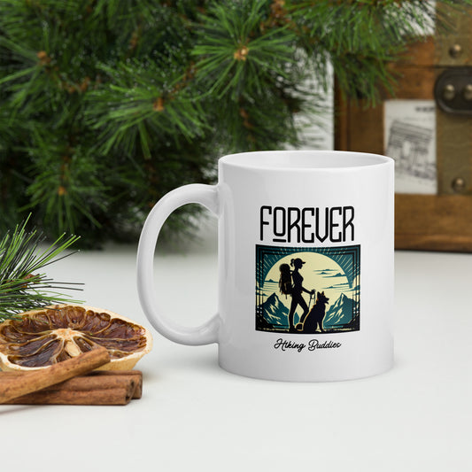 Forever Hiking White Glossy Mug