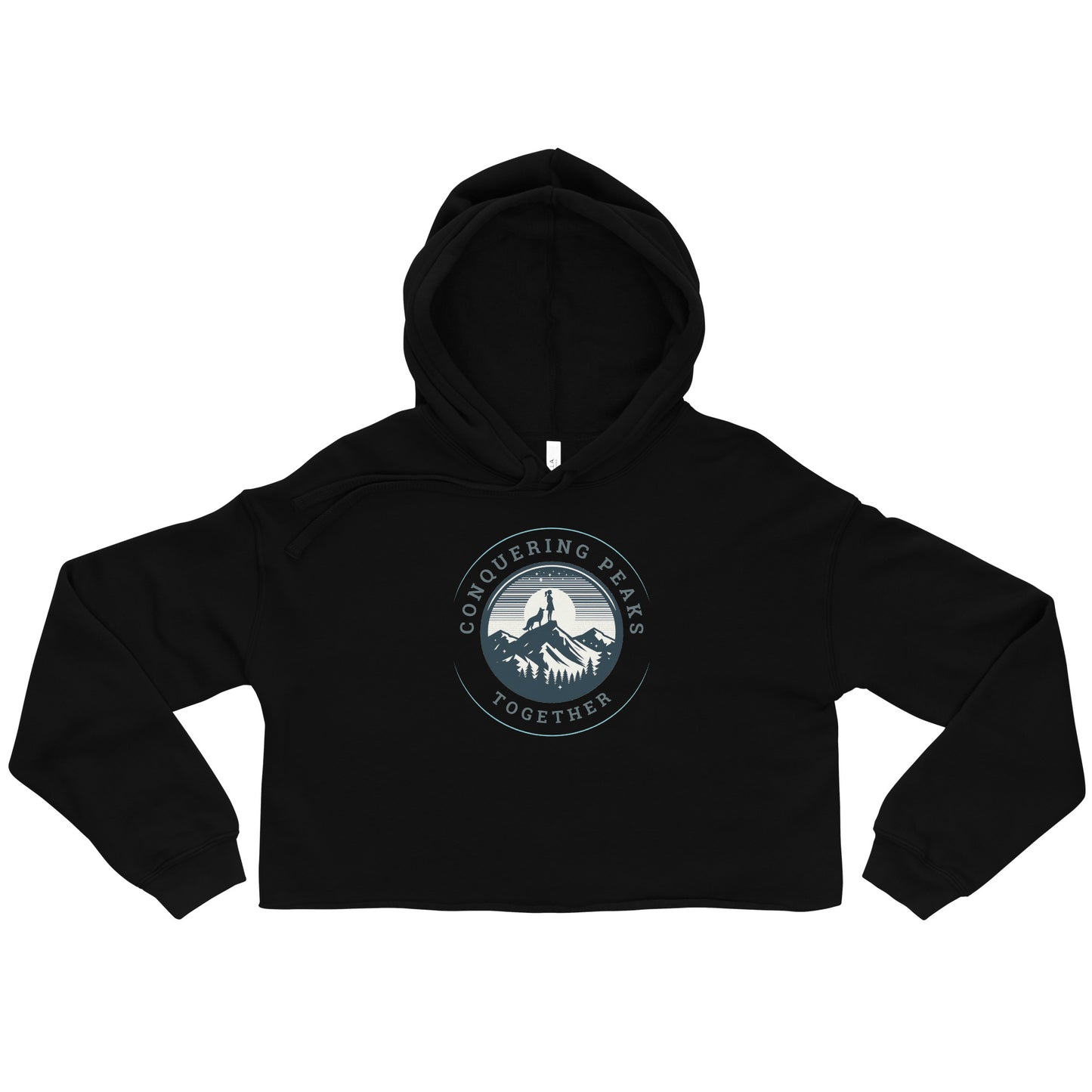 Conquering Peaks Together Crop Hoodie