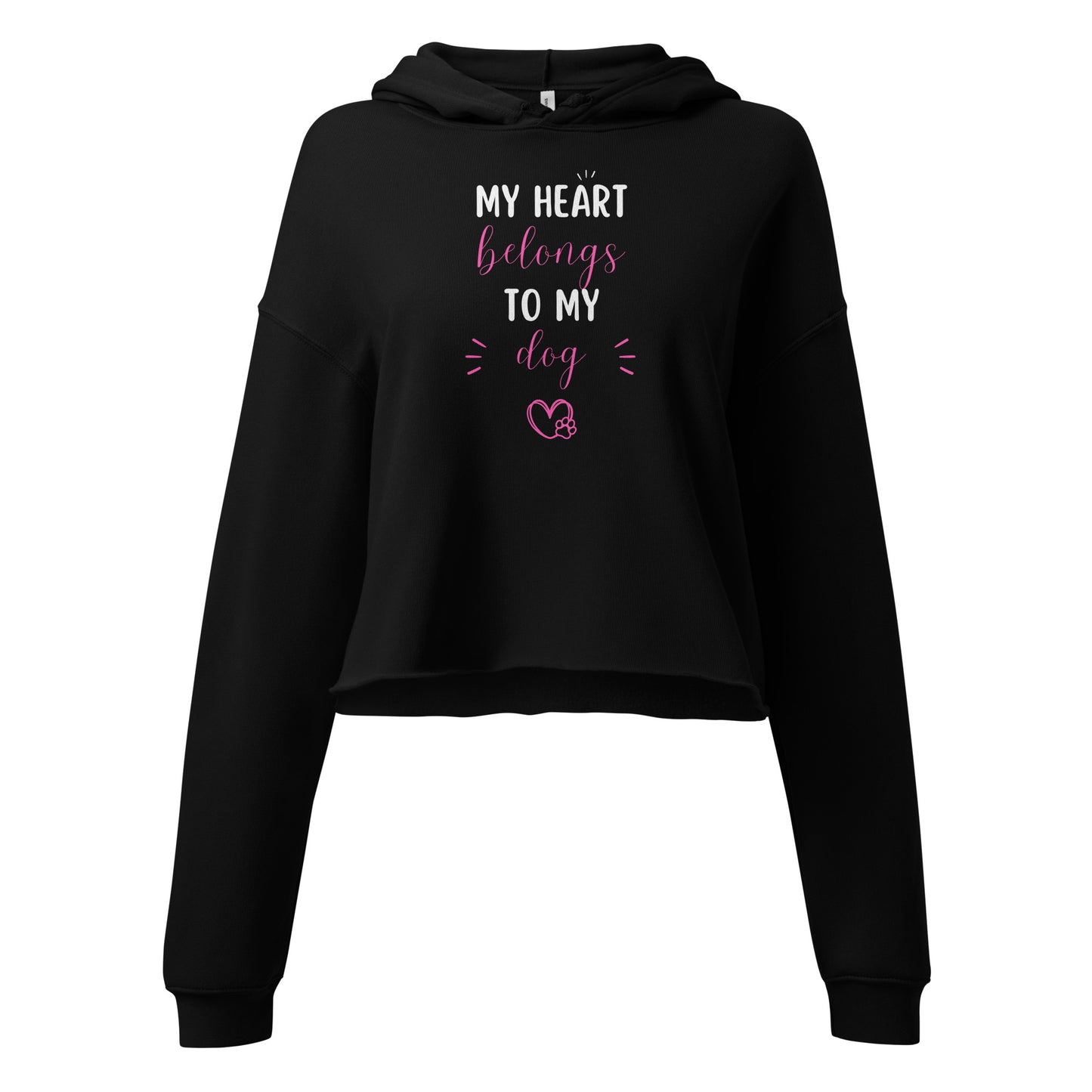 My Heart Belongs to My Dog Crop Hoodie