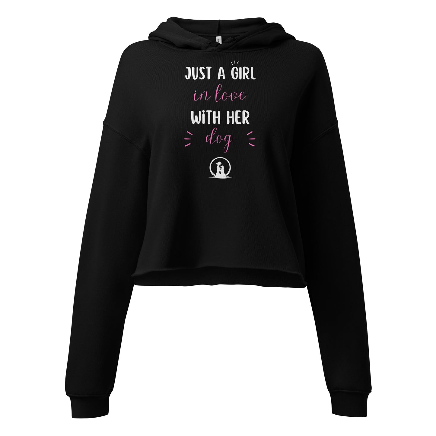 Just a Girl in Love with Her Dog Crop Hoodie