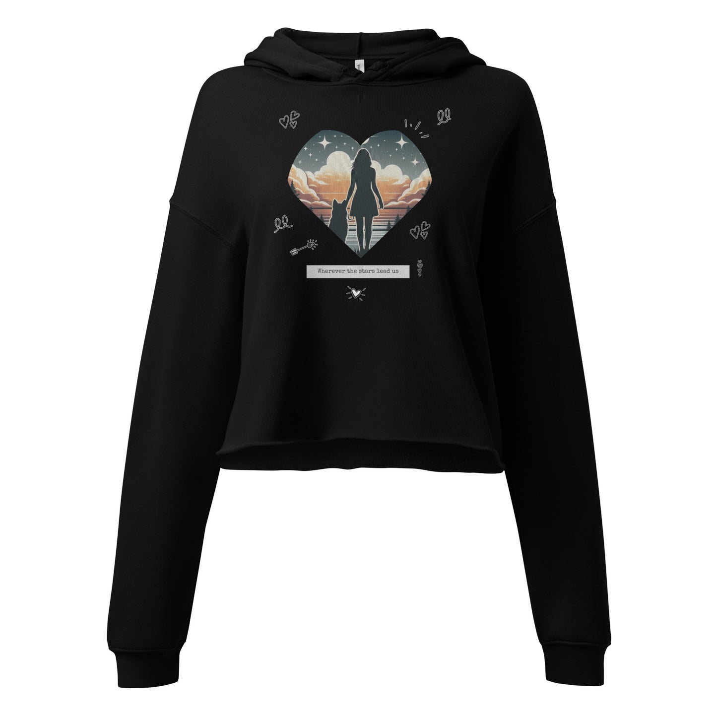 Wherever the Stars Lead Us Crop Hoodie