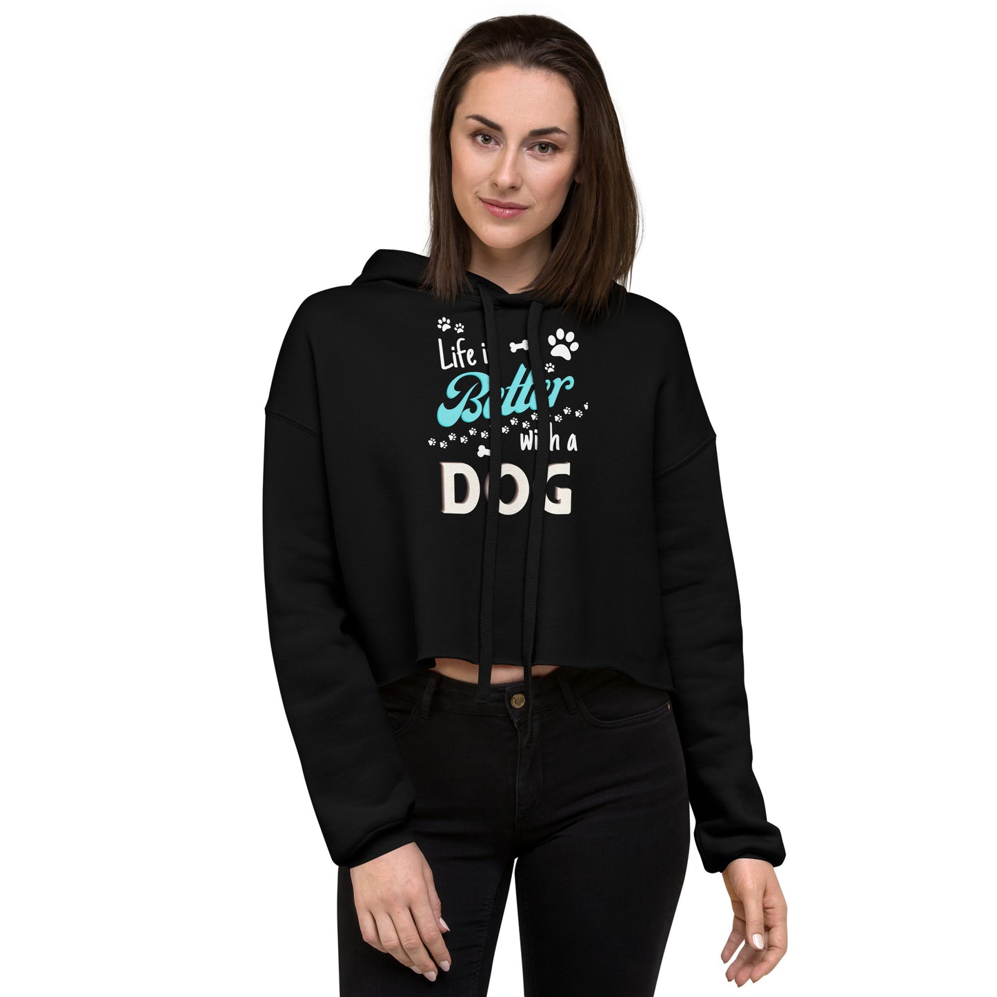 Life is Better Crop Hoodie