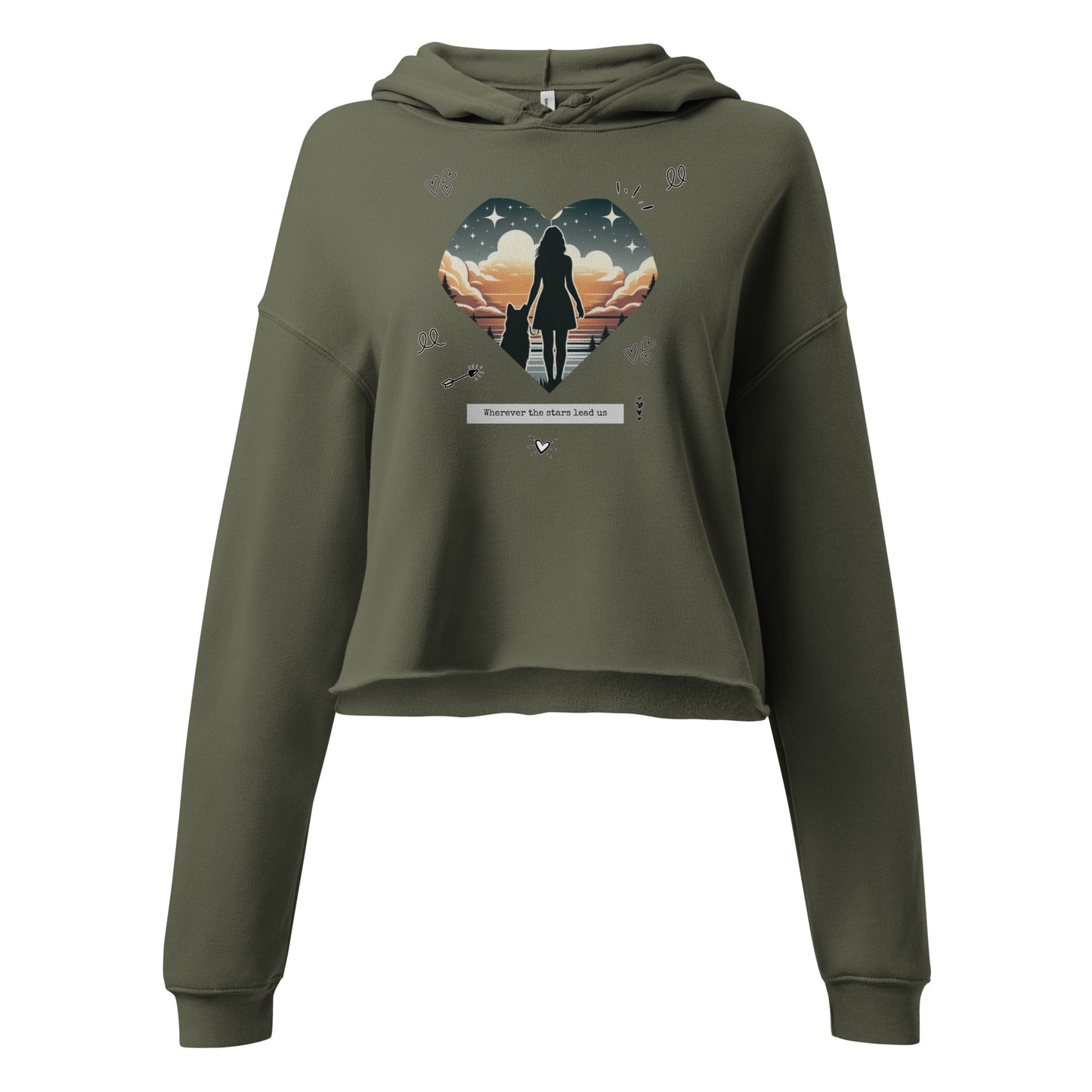 Wherever the Stars Lead Us Crop Hoodie