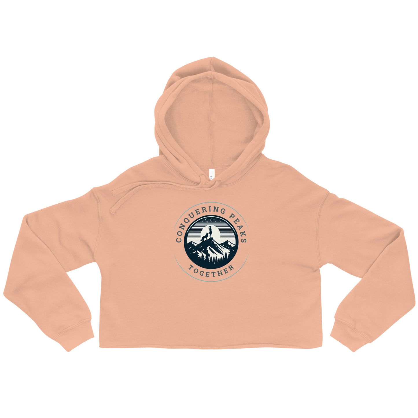 Conquering Peaks Together Crop Hoodie