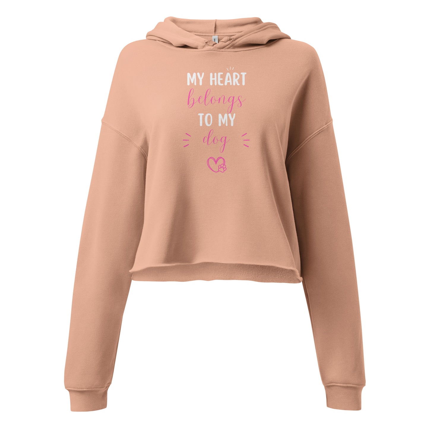 My Heart Belongs to My Dog Crop Hoodie