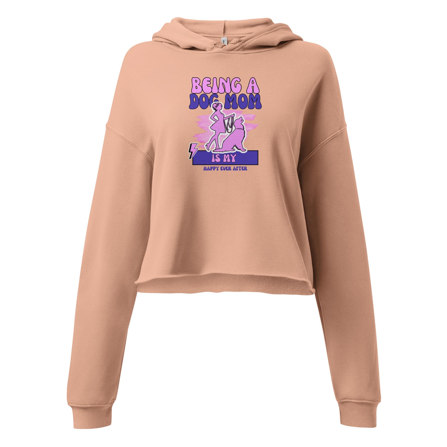 Dog Mom Happy Ever After Crop Hoodie