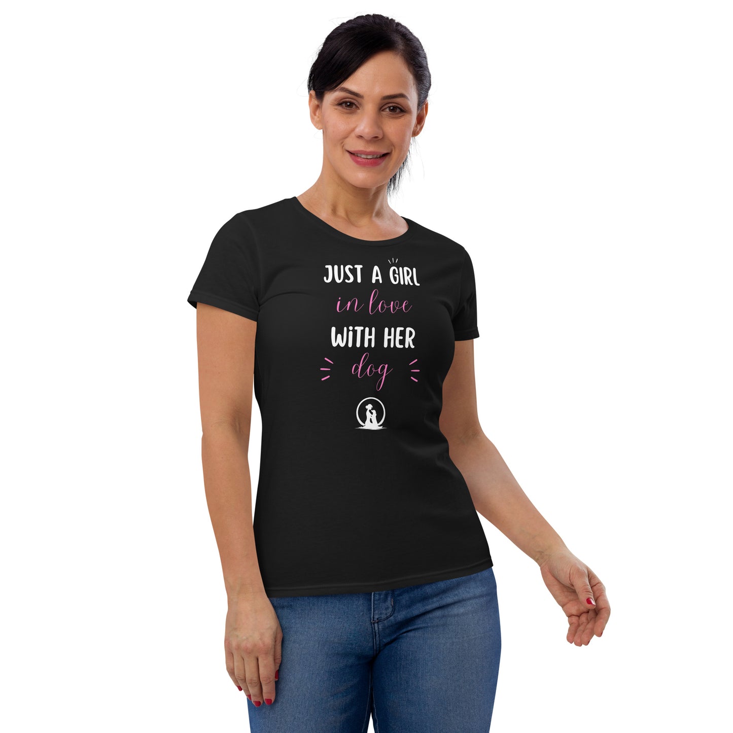 Just a Girl in Love with Her Dog Women’s Short Sleeve T-Shirt