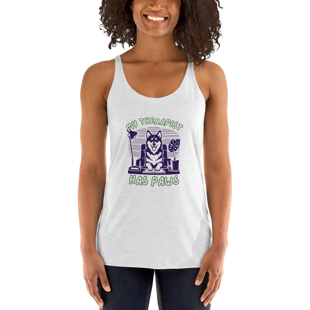 My Therapist Has Paws Women's Racerback Tank