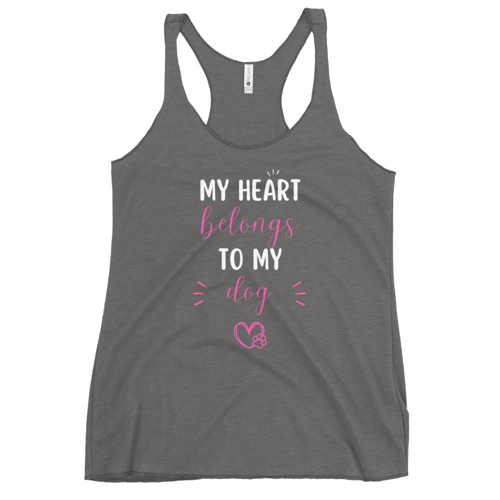 My Heart Belongs to My Dog Women’s Racerback Tank